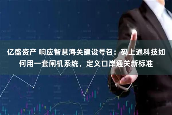 亿盛资产 响应智慧海关建设号召：码上通科技如何用一套闸机系统，定义口岸通关新标准