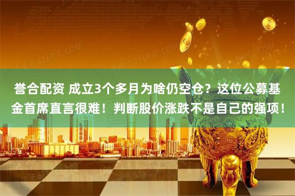 誉合配资 成立3个多月为啥仍空仓？这位公募基金首席直言很难！判断股价涨跌不是自己的强项！